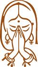 Drawing of a woman doing the Namaste