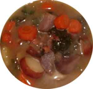 Garlic vegetable soup