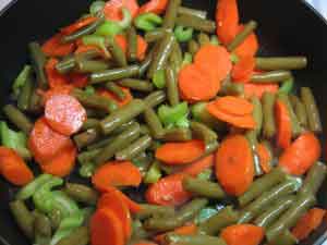 Wheat pasta with vegetables
