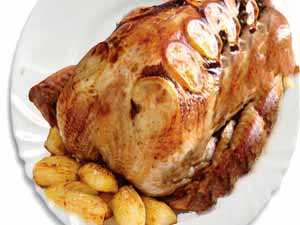 Roasted turkey with stuffing