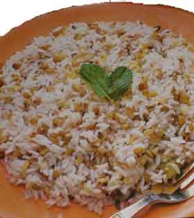 Rice wheat bran pulao