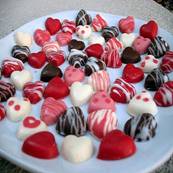 Chocolate candy hearts