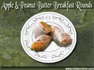 Apple and Peanut Butter Breakfast Rounds