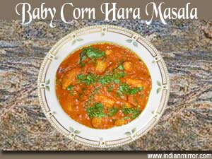 Baby Corn Hara Masala
