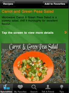 Microwave Carrot and Green Peas Salad