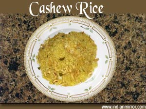 Microwave Cashew Rice 