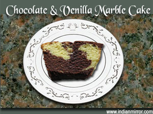 Chocolate And Vanilla Marble Cake