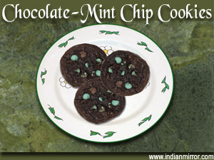 Chocolate-Mint Chip Cookies