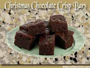 Christmas Chocolate Crisp Bars