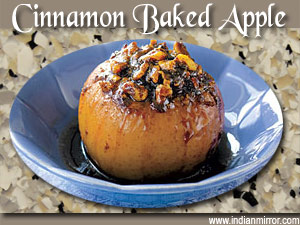 Microwave Cinnamon Baked Apple