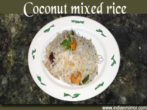 Microwave Coconut Mixed Rice