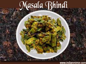 Masala Bhindi in Microwave