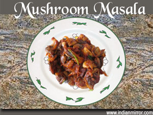 Microwave Mushroom Masala