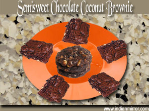 Semisweet Chocolate Coconut Brownie