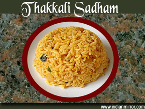 Microwave Thakkali Sadham