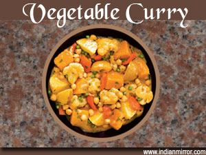 Microwave Recipe for Vegetable Curry