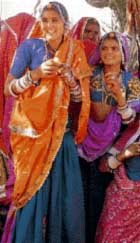 Rajasthani woman in ghagra choli