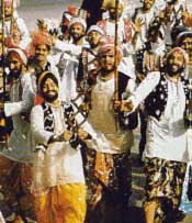 Punjabi men in kurta and lungi