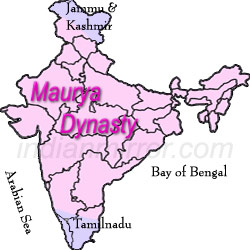 Maurya dynasty map