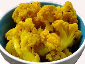 Glazed cauliflower with ginger