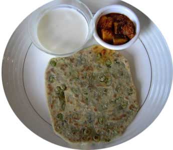 Green Peas Parathas