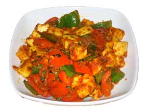 PANEER WITH GREEN CHILLIES 