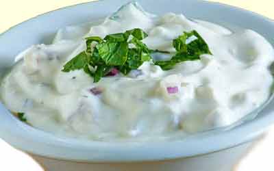 Yogurt with Cucumber Raita 