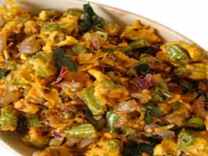 Bendakaya porrial recipe