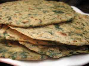 Spinach roti