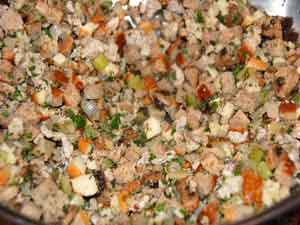 Christmas bread stufffing