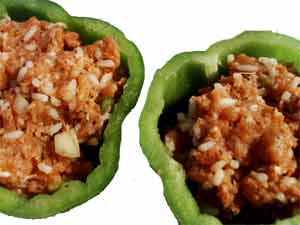 Beef stuffed peppers