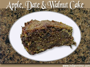 Apple, Date And Walnut Cake 