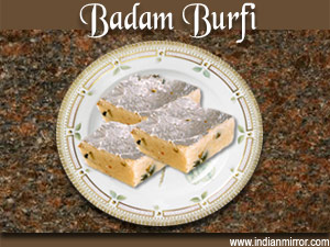 Microwave Badam Burfi Recipe
