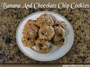 Banana And Chocolate Chip Cookies