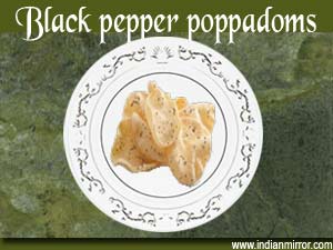 Black Pepper Poppadoms