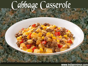 Quick Microwave Cabbage Casserole