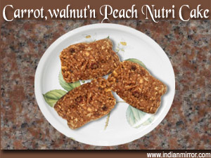 Carrot,walnut'n Peach Nutri Cake