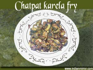 Chatpat Microwave Karela Fry