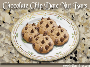 Chocolate Chip Date Nut Bars Cookies