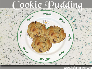 Microwave Cookie Pudding