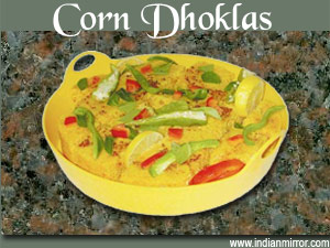Corn Dhokla