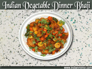 Indian vegetable dinner bhaji