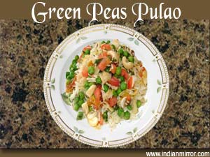 Microwave Green Peas Pulao