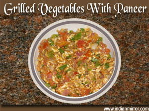 Grilled Vegetables With Paneer