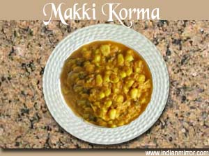 Microwave Makki Korma