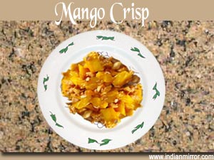 Microwave Mango Crisp