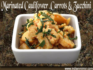 Marinated Caulifower ,Carrots & Zucchini