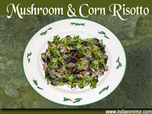 Too-Easy Microwave Mushroom And Corn Risotto