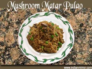 Mushroom Matar Pulao