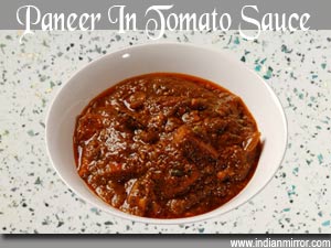 Paneer In Tomato Sauce Recipe